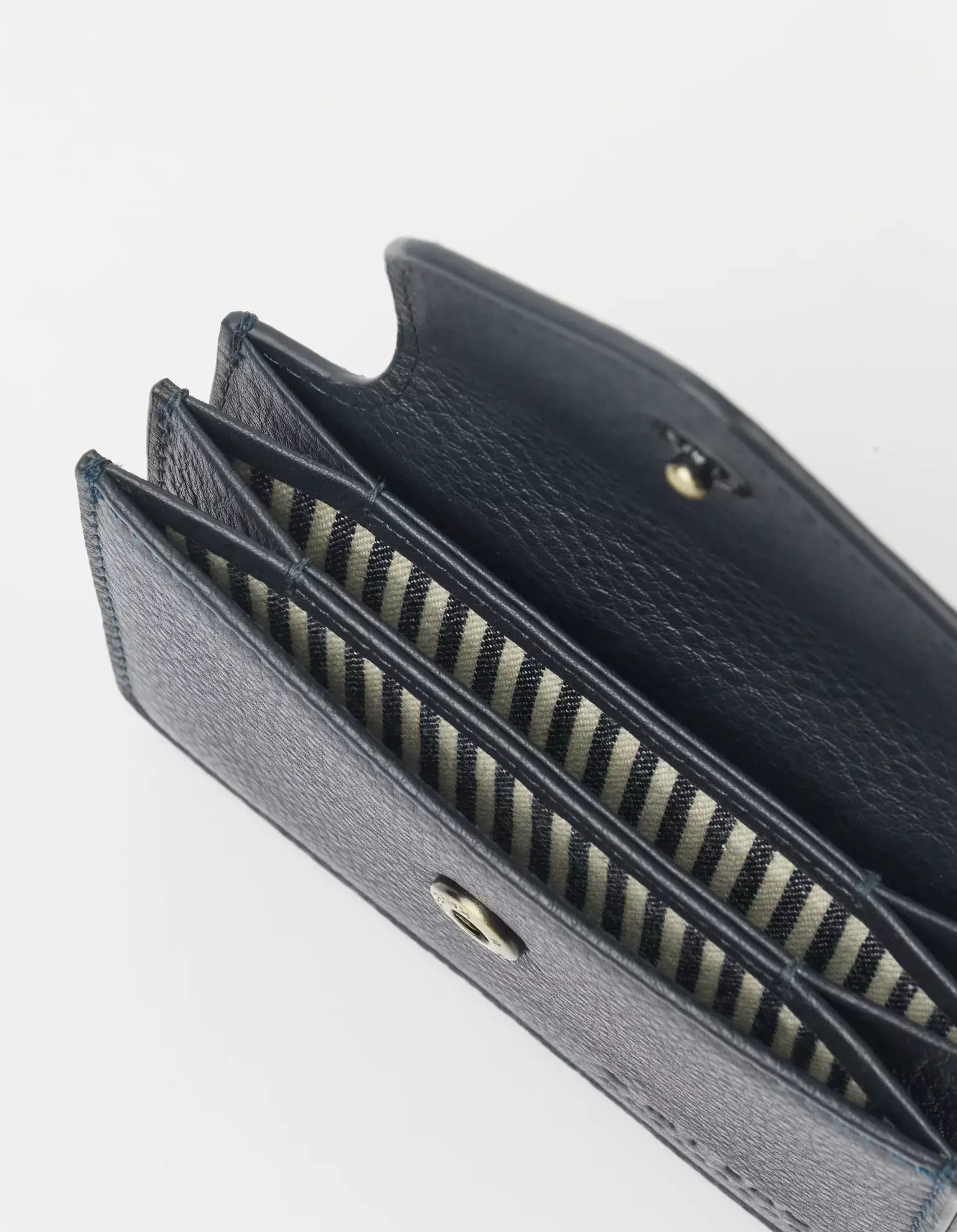 O MY BAG Harmonica Wallet Universe Blue Soft Grain Leather Portemonnaie Geldbörse blau